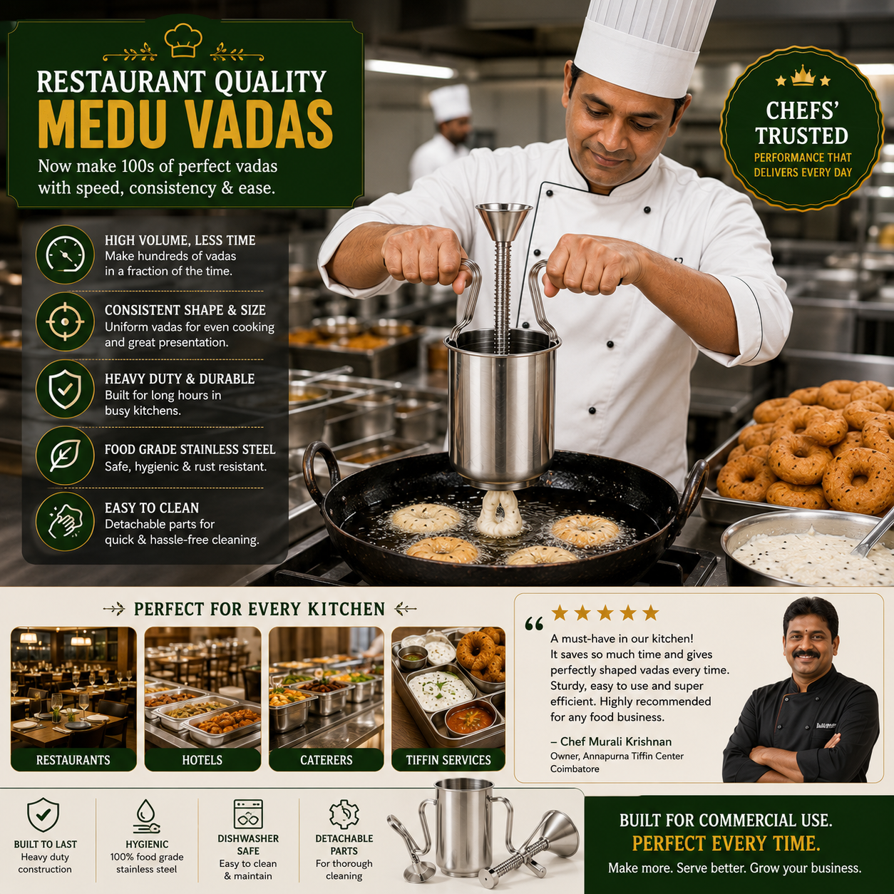 Stainless Steel Medu Vada Maker | 50% OFF Today